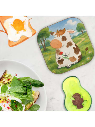 Mr. & Mrs. Panda Tassenuntersetzer Kuh Design ohne Spruch in Weiß