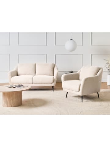 Beliani 2-tlg Sitzgruppe EIBY in Beige/Schwarz