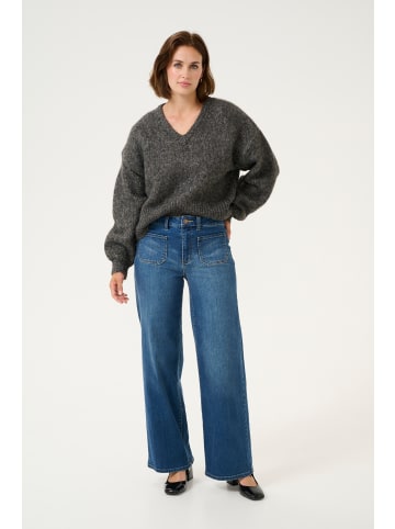 Kaffe Strickpullover KAtrina Loose fit in Dark Grey Melange