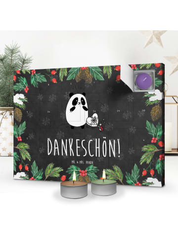 Mr. & Mrs. Panda Adventskalender Panda Dankeschön mit Spruch in Kreidetafel