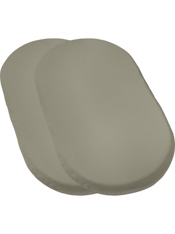 REDBEST Single-Jersey Baby-Spannbettlaken 2er-Pack San Francisco in taupe