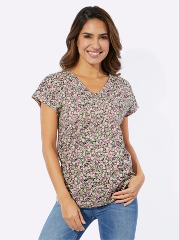 Sieh an! V-Shirt in anthrazit-rosé