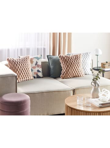 Beliani 2er-Set Dekokissen PURSLANE in Beige