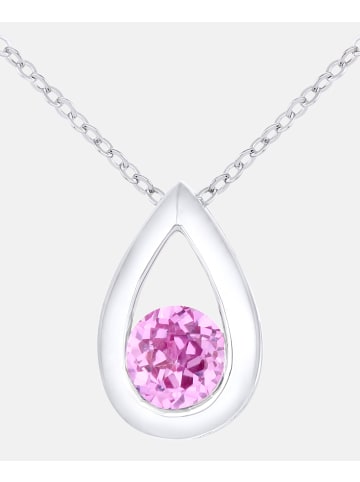Diamant L'éternel Halskette mit Anhänger aus 375 Weißgold mit Saphir