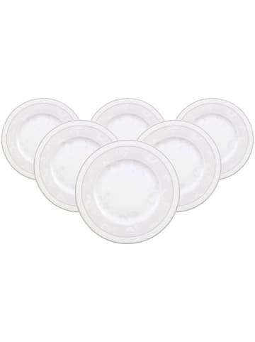 Villeroy & Boch 6er Set Frühstücksteller Gray Pearl in Weiß ø 22,7 cm in weiß