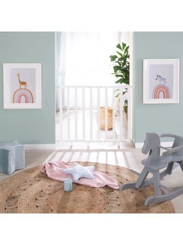 roba roba Türschutzgitter weiß - Klemmgitter für Kinder & Haustiere