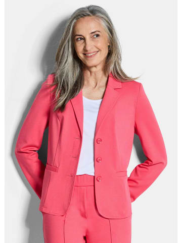 GOLDNER Viskoseblazer mit Reverskragen in koralle