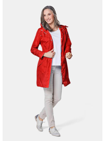 GOLDNER Trendiger leichter Regen Parka aus funktionalem Material in rot