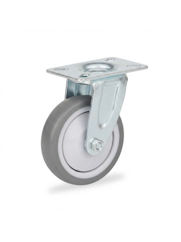 relaxdays 4 x Bockrolle in Grau/ Silber - 75 mm