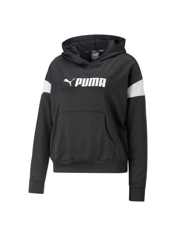 Puma Hoodie Fit Tech Knit in puma black heather-puma white