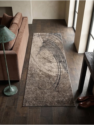 KADIMA DESIGN Teppichläufer Abstrakt pflegeleicht Wohnzimmer Schlafzimmer Flur in Braun