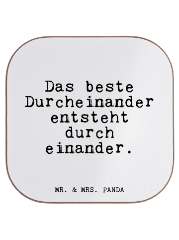 Mr. & Mrs. Panda Untersetzer Das beste Durcheinander entsteht...... in Weiß