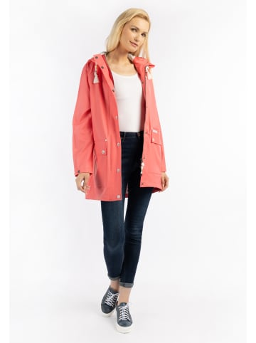 Schmuddelwedda Damen Oversized Regenmantel in Korallenpink-280