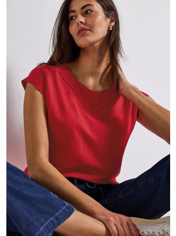 Street One 'Shirt mit Dekotape' Rot