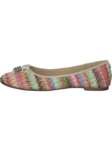 La Strada Ballerinas in red/orange multi