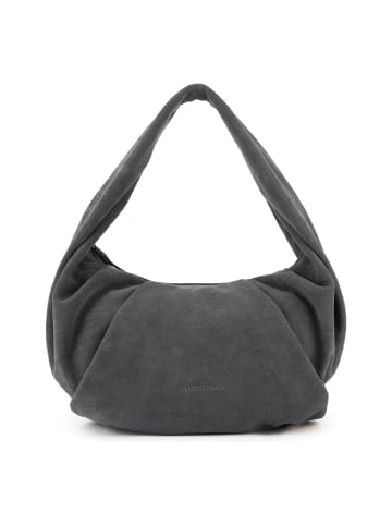 Les Visionnaires Greta Essential Schultertasche Leder 43 cm asphalte