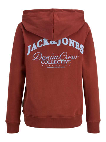 JACK & JONES Junior Hoodie JJEBRANDES BACKP RELAXED SWEAT in burnt henna