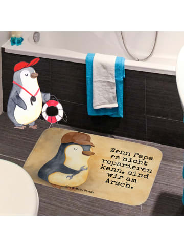 Mr. & Mrs. Panda Duschvorleger Wenn Papa es nicht reparieren kan... in Weiß