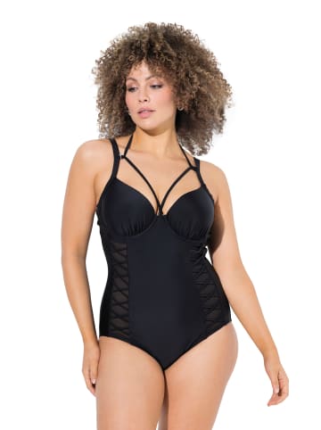 Ulla Popken Badeanzug in schwarz