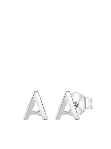 Lucardi 925 Silber Ohrringe "Buchstabe A"
