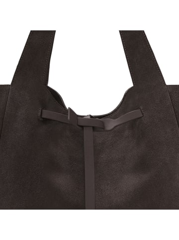 Les Visionnaires Garbriella Shopper Tasche Leder 40 cm in dark brown