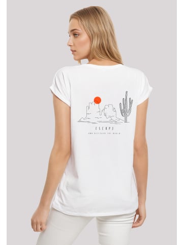 F4NT4STIC Extended Shoulder T-Shirt Escape Discover the World Savannah in weiß