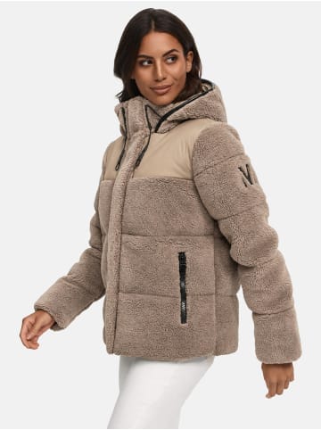 Marikoo Kapuzenplüschjacke Kaguraa 16 in Stone Brown