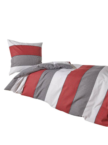 Traumschlaf Bettwäsche Nordic Stripe Red in rot