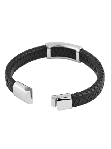 Adeliás Herren Armband aus Edelstahl 21 cm in schwarz