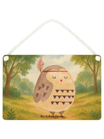 Mr. & Mrs. Panda holzbild Eule Federschmuck Design ohne Spruch in Weiß