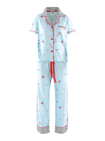 P.J. Salvage Pyjama PUPPY LOVE in Blau