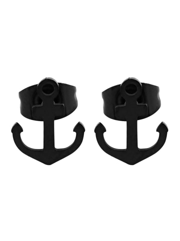 Adeliás Unisex Ohrringe – Ohrstecker aus Edelstahl in schwarz