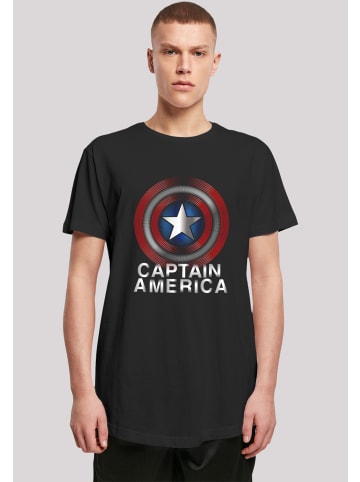 F4NT4STIC Long Cut T-Shirt Marvel Captain America Flash Logo in schwarz