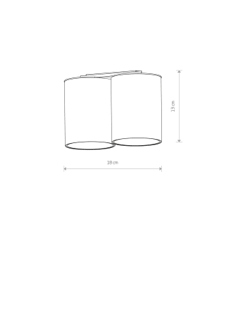 Licht-Erlebnisse Deckenlampe (B)9 x (L)18 x (H)13 cm in Weiß