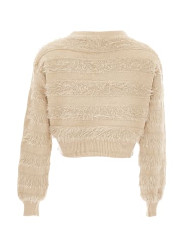 Swirly Strickjacke in Taupe