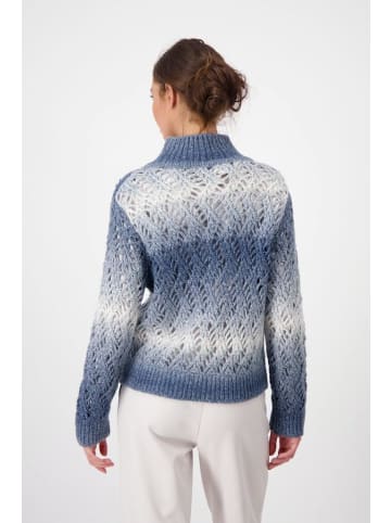 monari Pullover in smokey blue gemustert