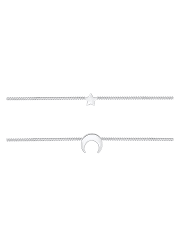 Elli Halskette 925 Sterling Silber Astro, Halbmond, Sterne, Stern in Silber