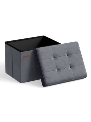 SONGMICS Sitzhocker Minota in Dunkelgrau - (B)41 x (H)31 x (T)31 cm