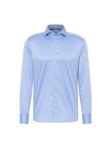 Eterna Langarmhemd in mittelblau