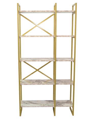 möbel-direkt Regalwand, Standregal Cesar in gold, cremeweiß