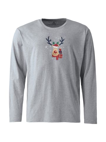 Erwin Müller Single-Jersey Schlafanzug in grau meliert