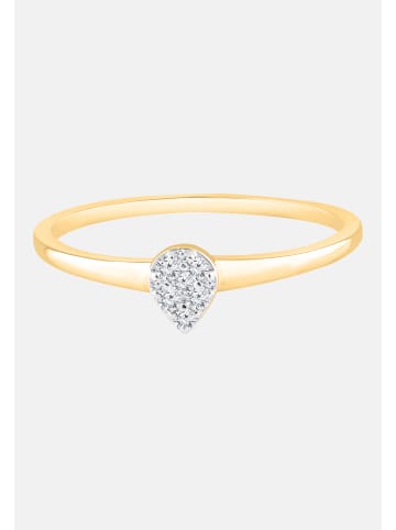 Diamant Exquis Ring aus 375 Gelbgold mit Diamant