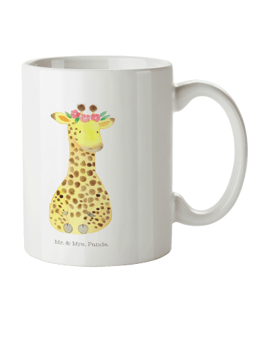 Mr. & Mrs. Panda Pott Giraffe Blumenkranz ohne Spruch in Weiß