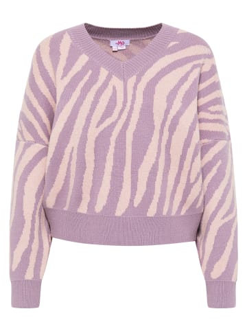 myMo Damen Strickpullover in Mauve Rosa