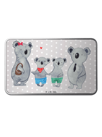 Mr. & Mrs. Panda Metalldose Koala Familie zwei ohne Spruch in Grau Pastell