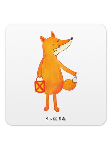 Mr. & Mrs. Panda Untersetzer für Gläser Fuchs Laterne ohne Spruch in Weiß