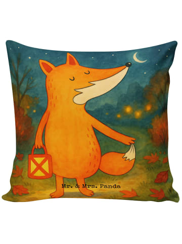 Mr. & Mrs. Panda Sofa Kissen Fuchs Laterne Design ohne Spruch in Weiß