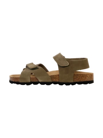 Divine Factory Orion Scratch Leder-Pantoletten für Kinder Grün
