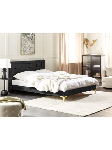 Beliani 3-tlg Doppelbett LIMOUX in Schwarz