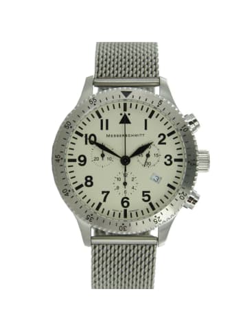 Messerschmitt Quarzuhr ME-5030MBEIGE in Silber